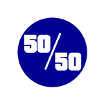 50/50